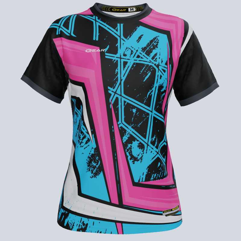 Ladies Pin Star Sublimated Performance Crackle Design Jersey