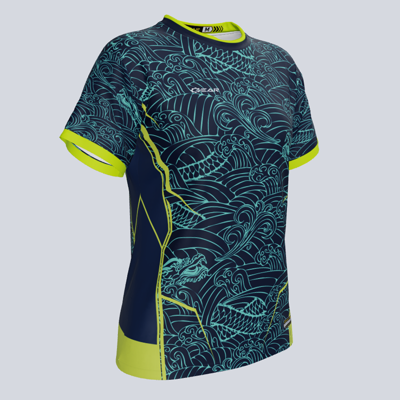 Load image into Gallery viewer, Custom Team Ladies Water Dragon Soccer Jersey
