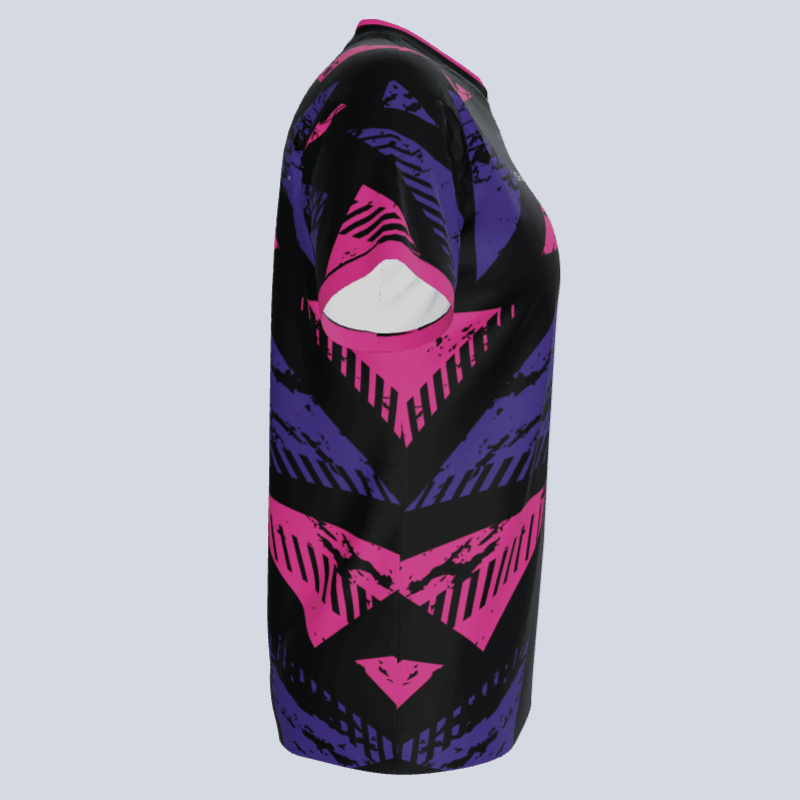 Load image into Gallery viewer, Side view of breathable custom Rough jersey for women