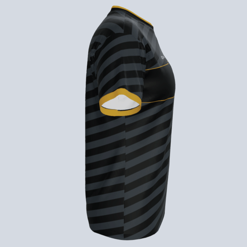 Load image into Gallery viewer, Side view of breathable custom Sabre jersey for women