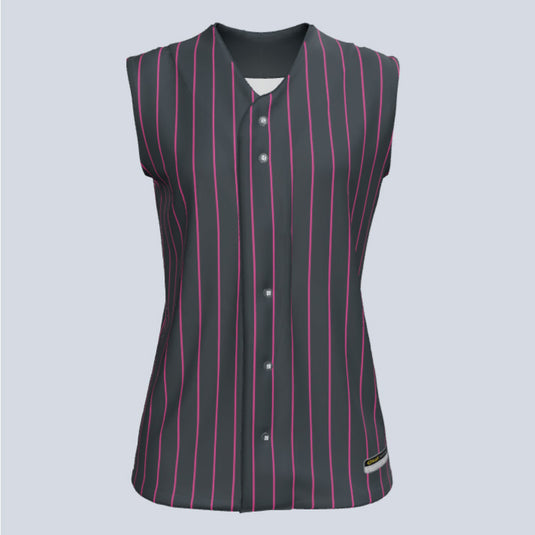 Ladies Allpin Full Button Sleeveless Custom Softball Jersey