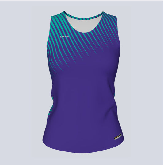 Ladies Custom Fitted Track Singlet Burst Jersey