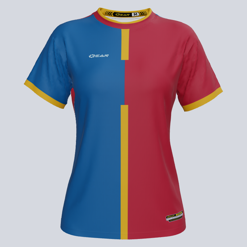 Load image into Gallery viewer, Front view of custom ladies classic soccer jersey