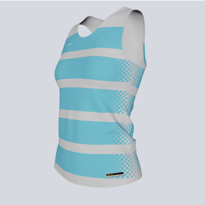 Load image into Gallery viewer, Ladies Custom Fitted Track Singlet Gage Jersey
