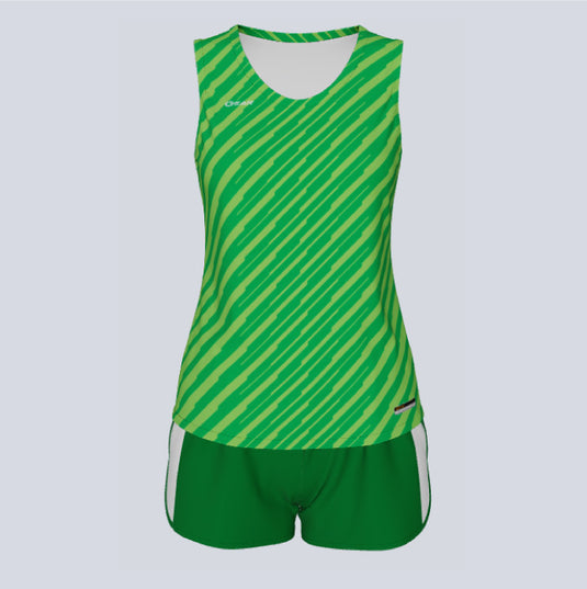 Ladies Custom Track Singlet Jett Set