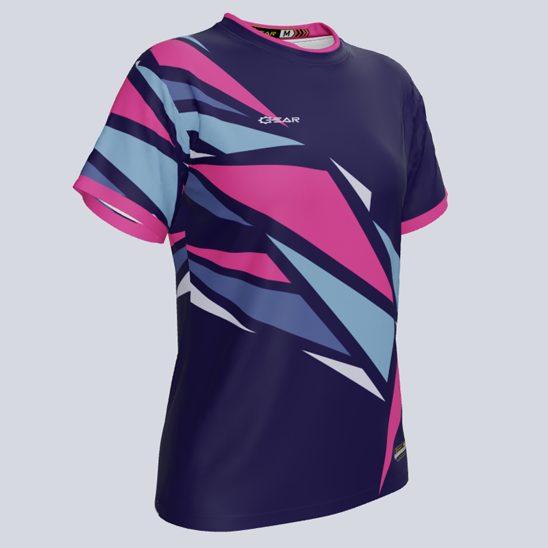 Load image into Gallery viewer, Female athlete wearing personalized Breach soccer jersey