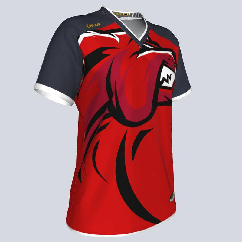 Load image into Gallery viewer, Womens--J-vneck jersey-Bulldog-Glam
