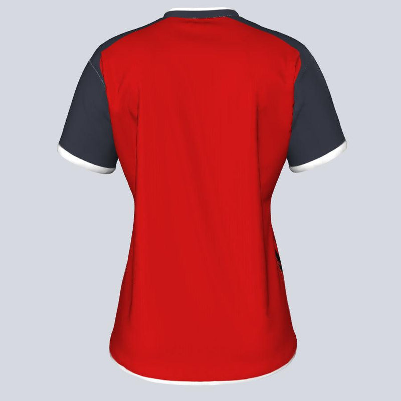 Load image into Gallery viewer, Womens--J-vneck jersey-Bulldog-Back