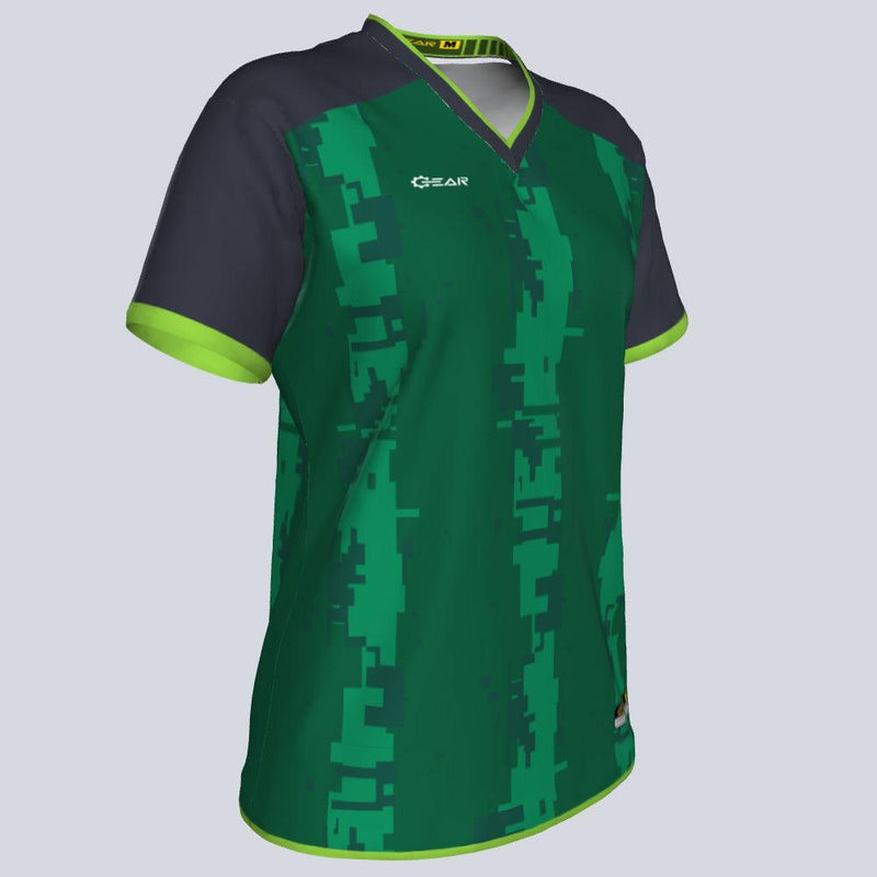 Load image into Gallery viewer, Womens--J-vneck jersey-Degi-Stripe-Glam