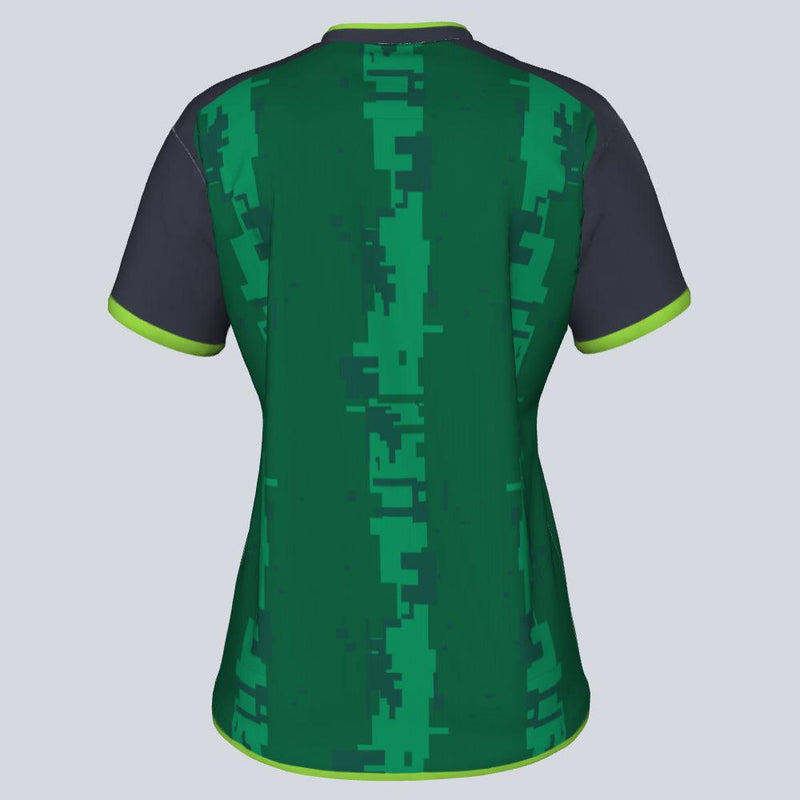 Load image into Gallery viewer, Womens--J-vneck jersey-Degi-Stripe-Back