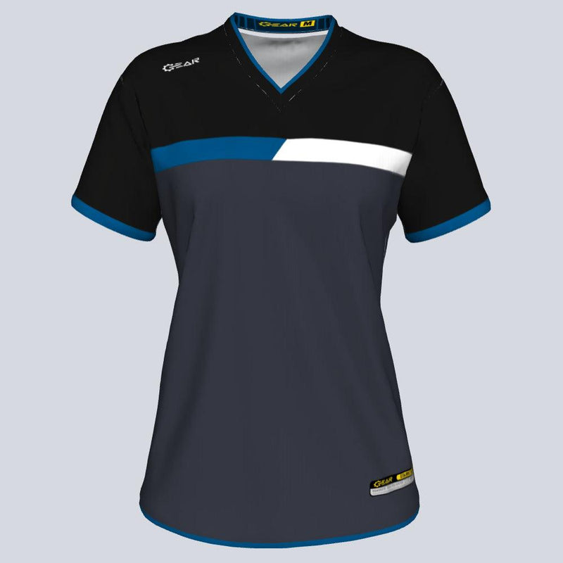 Load image into Gallery viewer, Womens--J-vneck jersey-First Line-Front