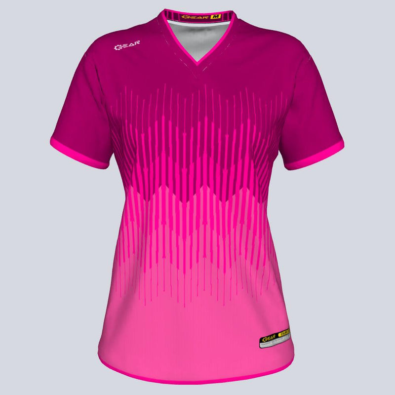 Load image into Gallery viewer, Womens--J-vneck jersey-Ghost Fade-Front