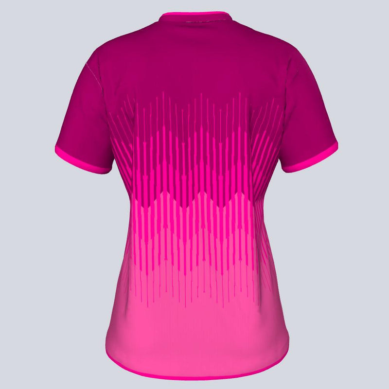 Load image into Gallery viewer, Womens--J-vneck jersey-Ghost Fade-Back