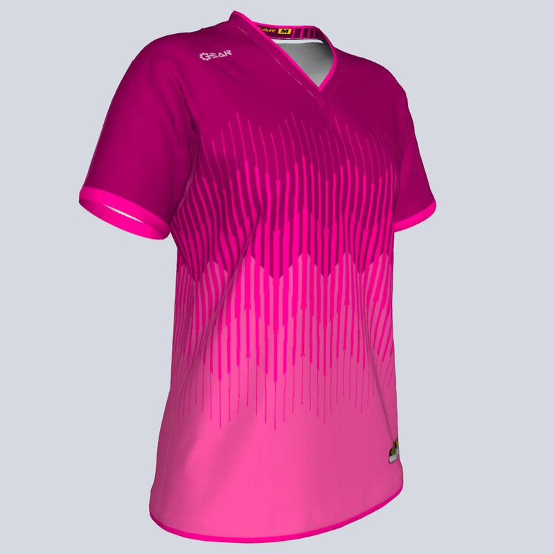 Load image into Gallery viewer, Womens--J-vneck jersey-Ghost Fade-Glam