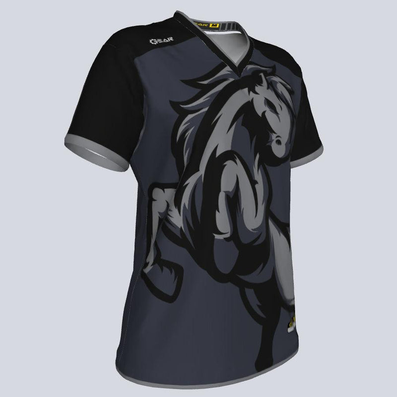 Load image into Gallery viewer, Womens--J-vneck jersey-Mustang-Glam