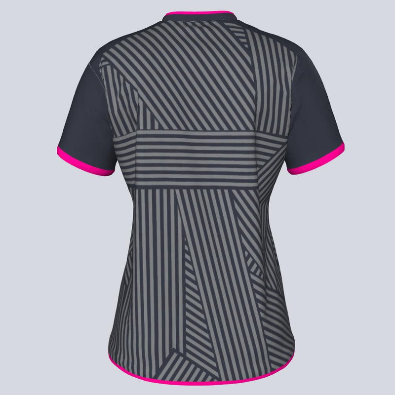 Load image into Gallery viewer, Womens--J-vneck jersey-Navigator-Back