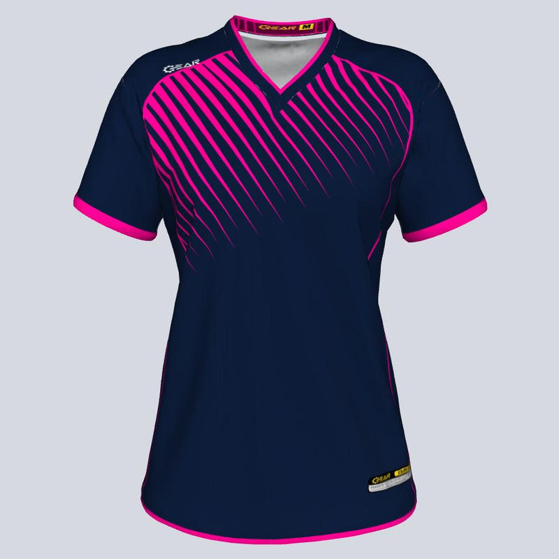 Load image into Gallery viewer, Womens--J-vneck jersey-Raptor-Front