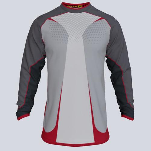 Load image into Gallery viewer, LS Crew Neck Side Tech Front