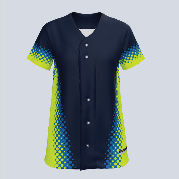 Load image into Gallery viewer, Ladies Maze Full Button Custom Softball Jersey
