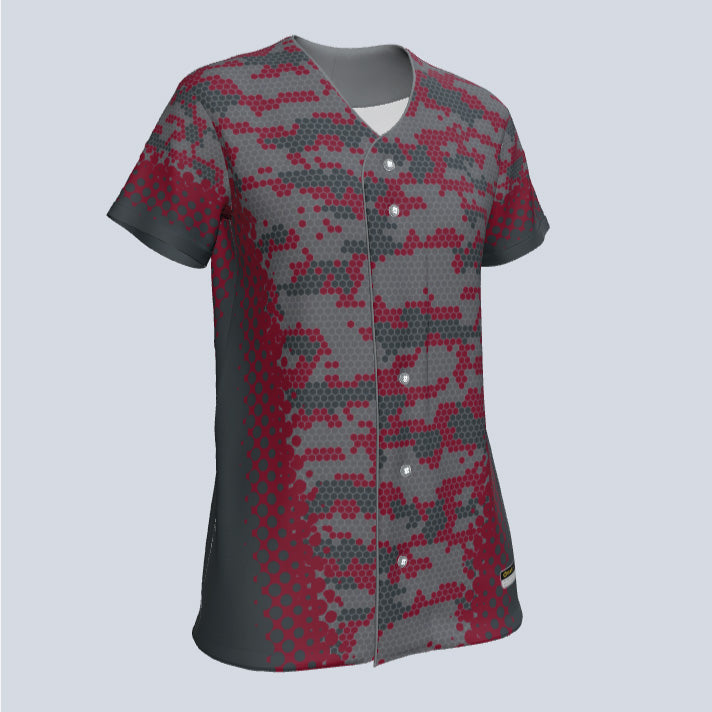 Load image into Gallery viewer, Ladies Maze Full Button Custom Softball Jersey
