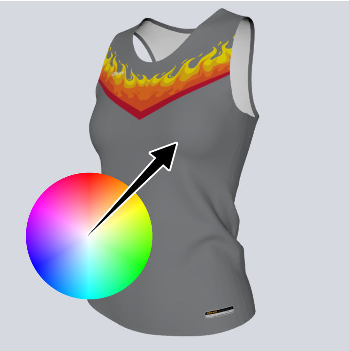 Load image into Gallery viewer, Ladies Custom Fitted Track Singlet Phoenix Jersey

