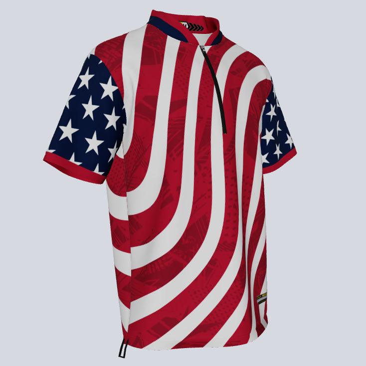 Load image into Gallery viewer, USFLAG-cage-jacket-QTR