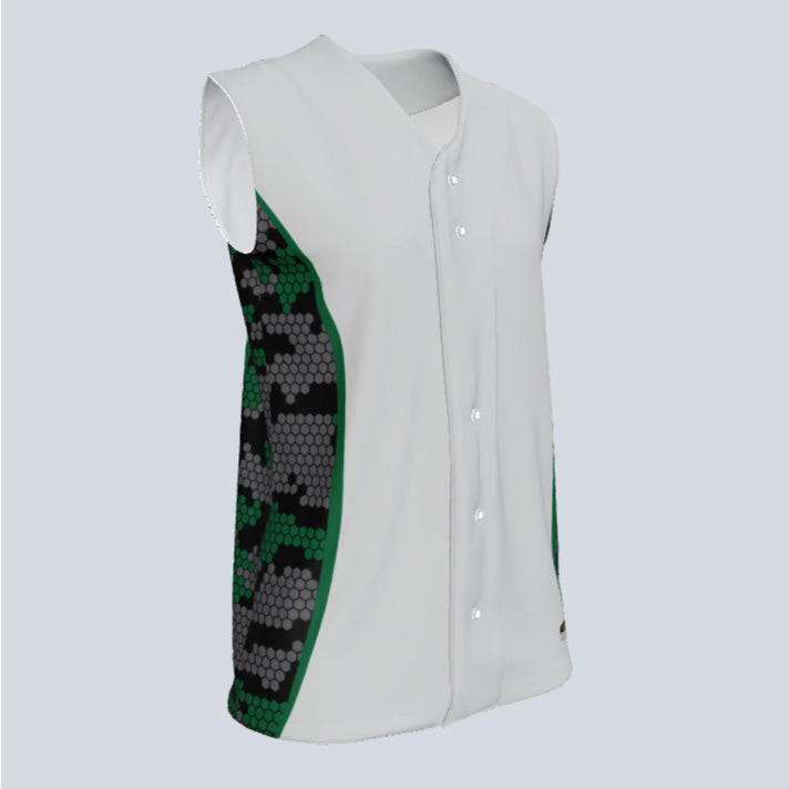 Load image into Gallery viewer, Ladies Sapphire Full Button Sleeveless Custom Softball Jersey
