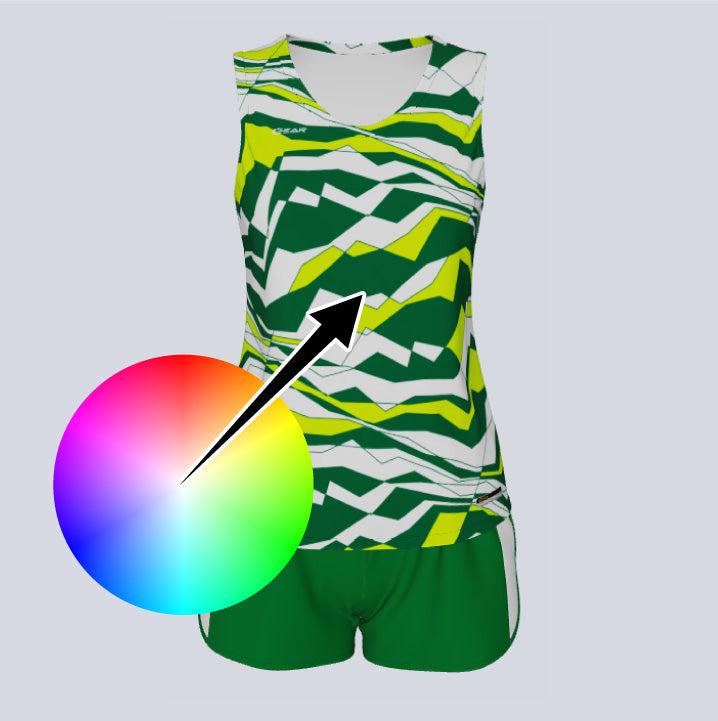 Load image into Gallery viewer, Ladies Custom Track Singlet Trace Set
