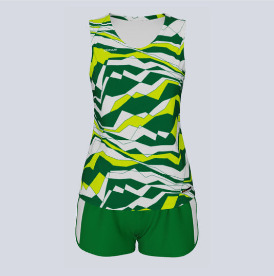 Ladies Custom Track Singlet Trace Set