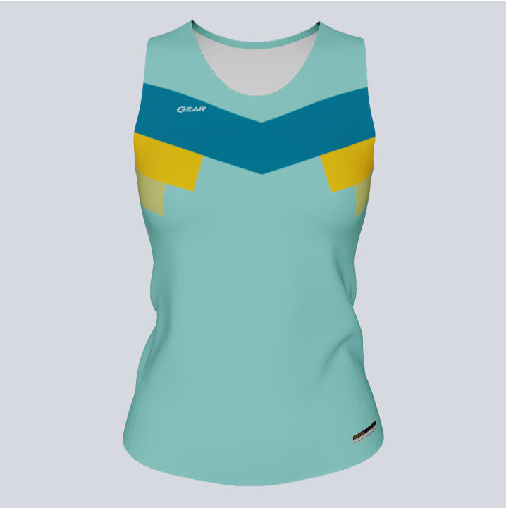 Load image into Gallery viewer, Ladies Custom Fitted Track Singlet Vex Jersey
