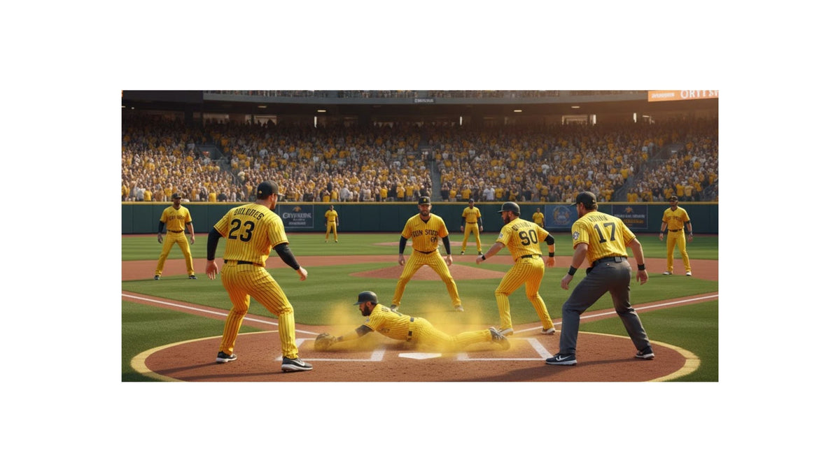 yellow baseball pants