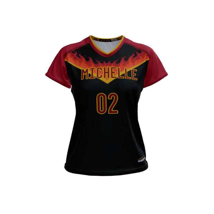 Ladies Custom Jerseys Phoenix 2.0 Ladies V-Neck Cap-Sleeve 2.50. (x 2)