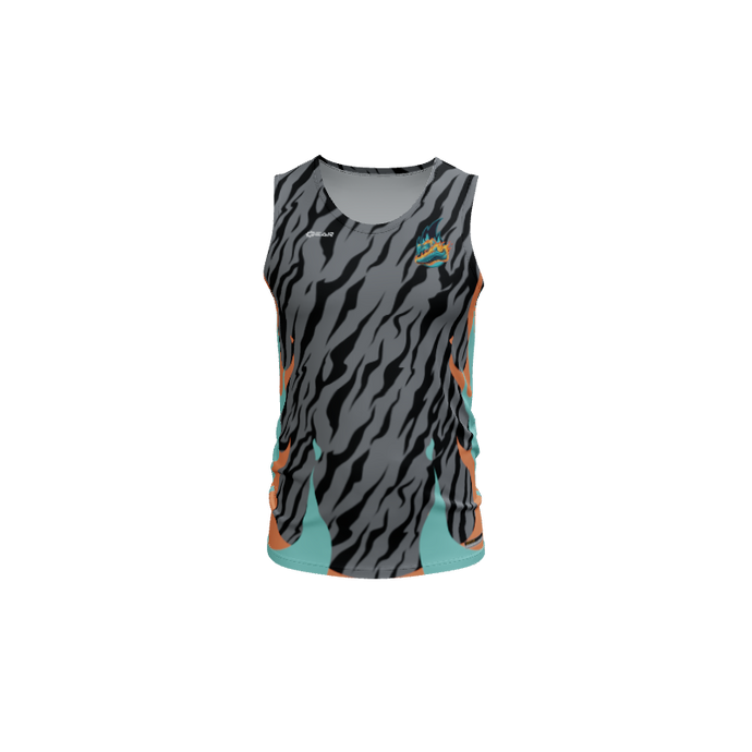 Mens Jerseys Fire Track Fitted Singlet. (x 1)