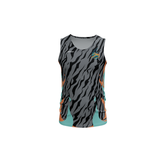 Mens Jerseys Fire Track Fitted Singlet. (x 1)