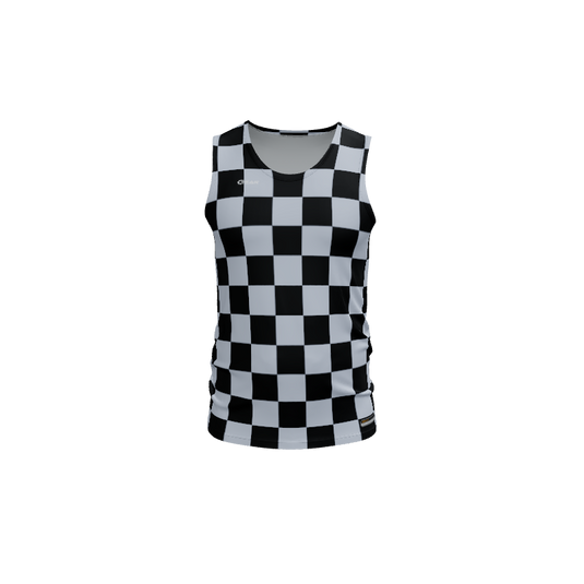 Mens Jerseys Checker Track Fitted Singlet. (x 1)