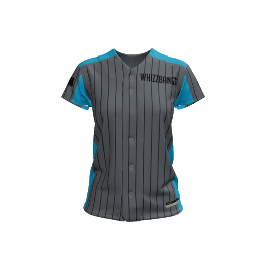 Ladies Custom Jerseys Ruby Custom Ladies Premier Full Button Cap Sleeve Jersey. (x 3)