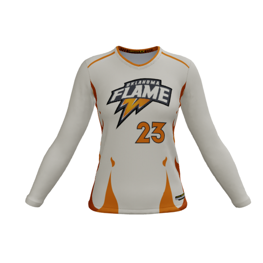 Ladies Custom Jerseys Fire Ladies Long Sleeve Jersey. (x 27)