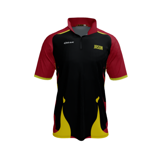 Collared Shirts Fire QTR Zip Short Sleeve. (x 4)