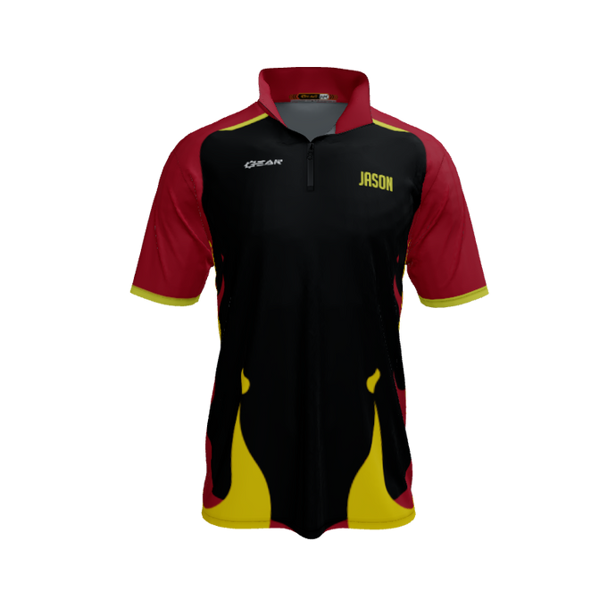 Collared Shirts Fire QTR Zip Short Sleeve. (x 4)