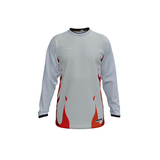 Unisex Long Sleeve Crew Neck Jersey Fire Unisex Long Sleeve Crew Neck Jersey. (x 1)