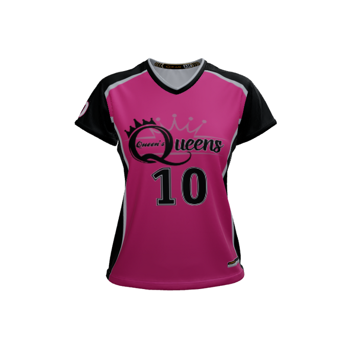 Ladies Custom Jerseys Oasis 2.0 Ladies V-Neck Cap-Sleeve 2.50. (x 9)