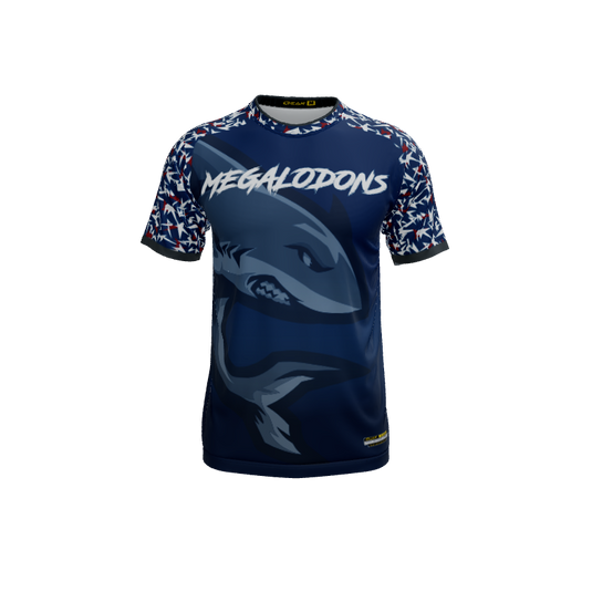 Mens Jerseys Shark Mascot Crew Neck Short Sleeve Jersey. (x 17)