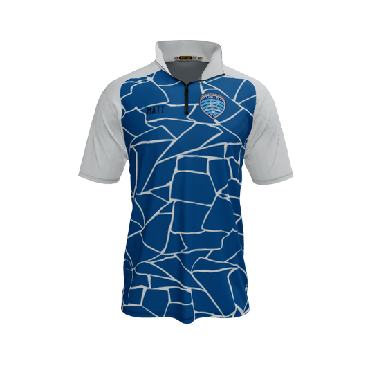 Collared Shirts Broken QTR Zip Short Sleeve. (x 2)