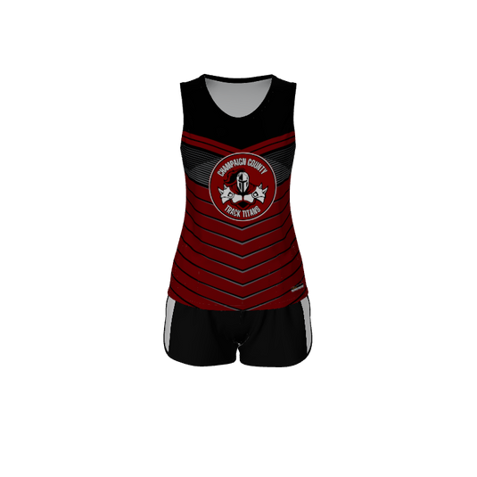 Packages Fusion Ladies Track Singlet Set. (x 1)