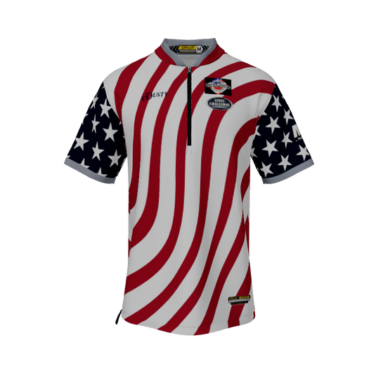Custom Jackets US Flag Short Sleeve Pullover Cage Jacket. (x 1)