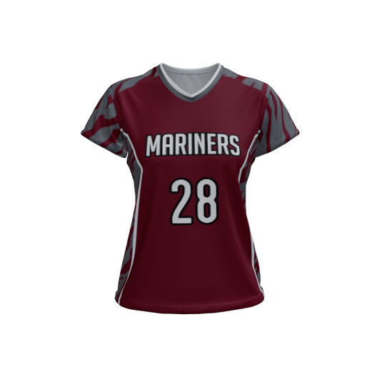 Ladies Custom Jerseys Saga 2.0 Ladies V-Neck Cap-Sleeve 2.50. (x 1)