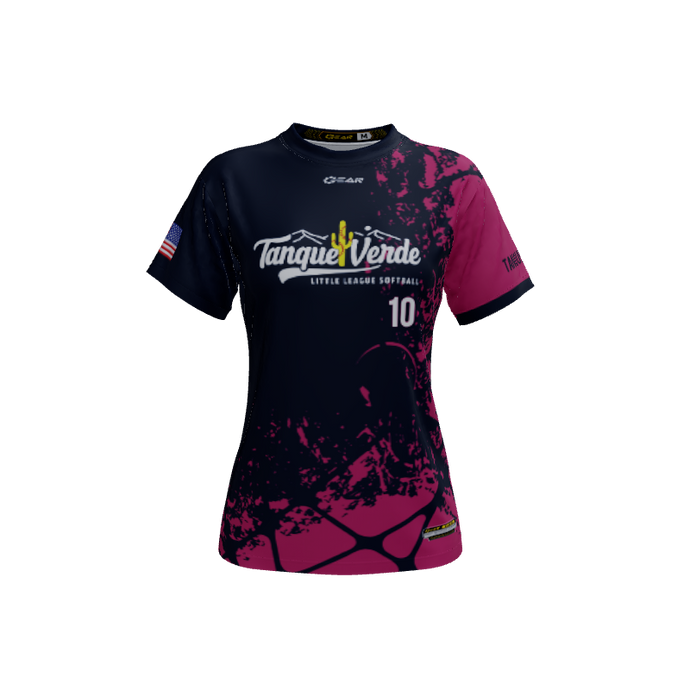 Ladies Custom Jerseys Racer Crew Neck ECO Ladies Jerseys. (x 26)