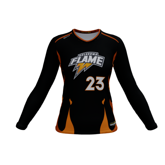 Ladies Custom Jerseys Fire Ladies Long Sleeve Jersey. (x 4)