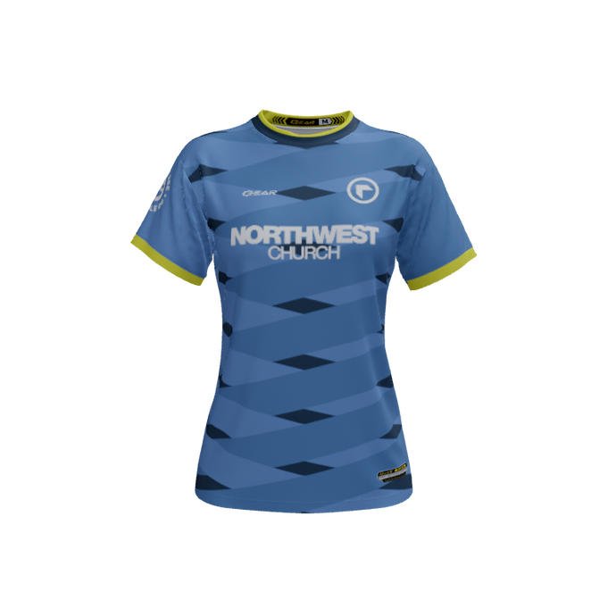 Ladies Custom Jerseys Cross Crew Neck ECO Ladies Jerseys. (x 58)