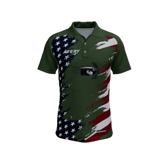 Mens Polos Old Glory Custom Polo V3. (x 14)